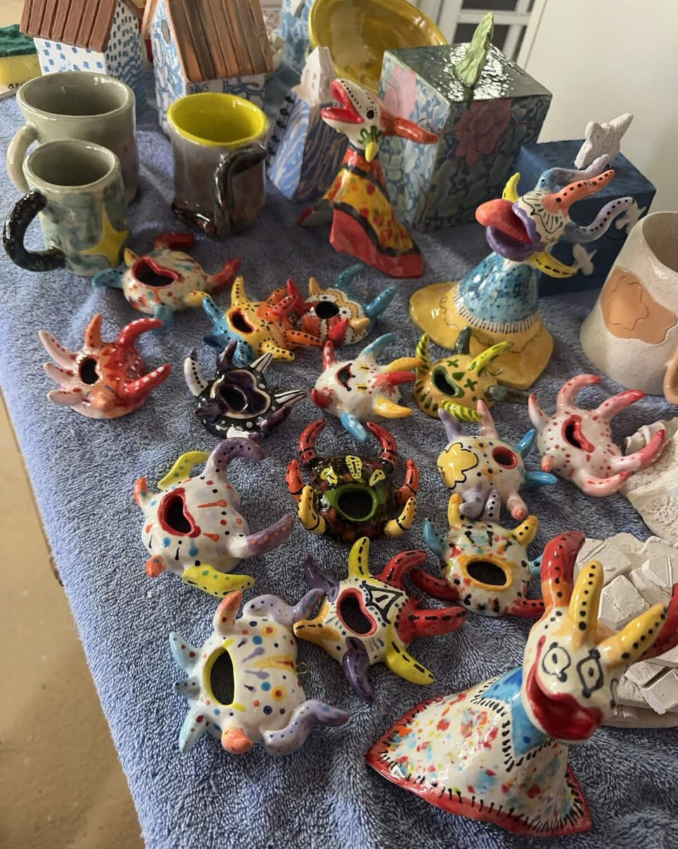 Pottery sculptures