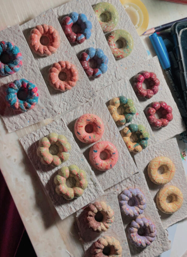 Handmade Recycled Paper Clay earrings