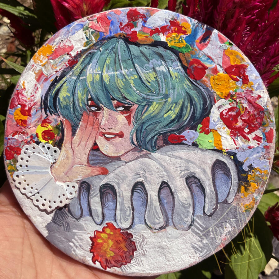 Handmade Paper Clay Canvas Painting