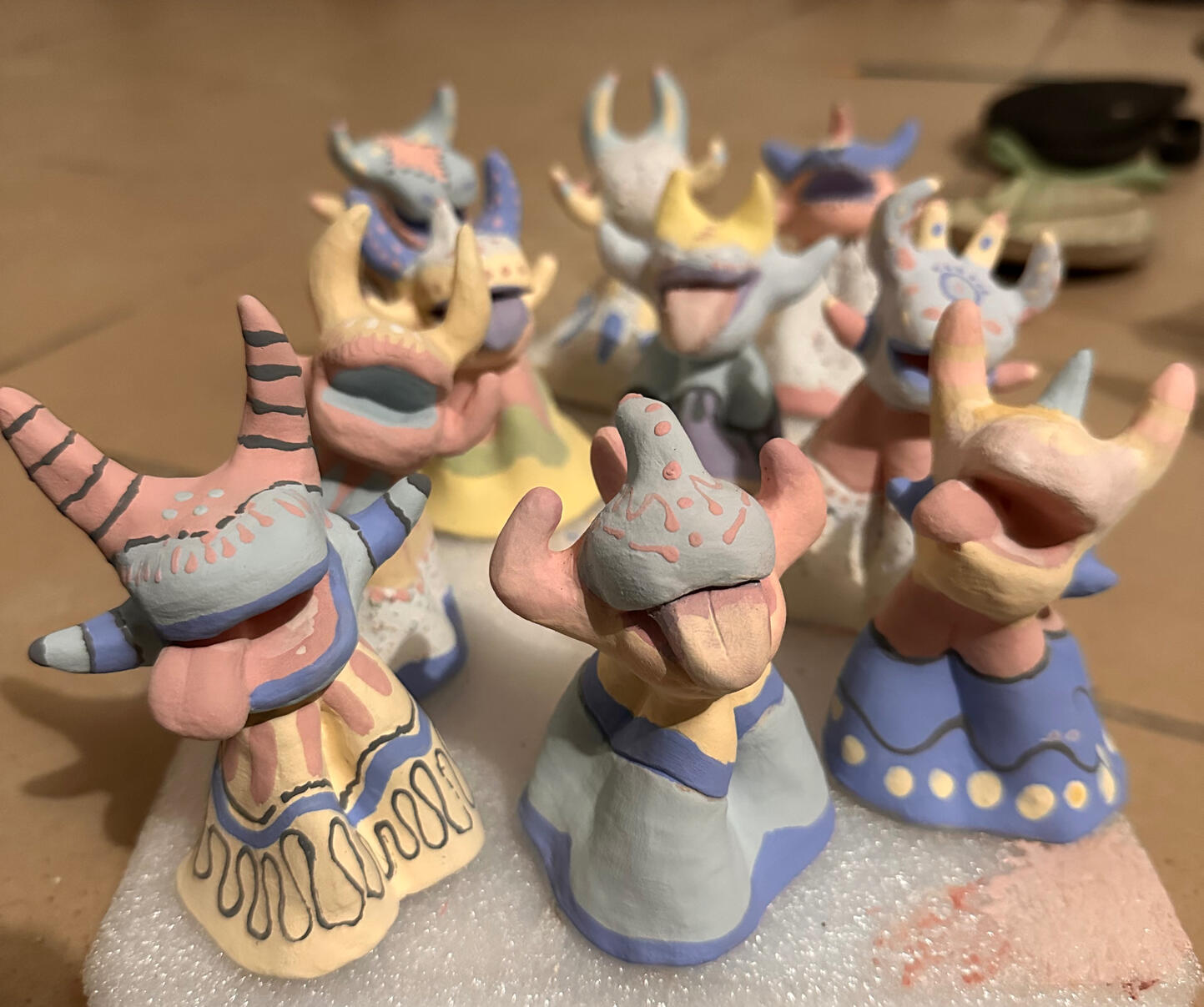 Handmade Pottery trinket process (glazing)