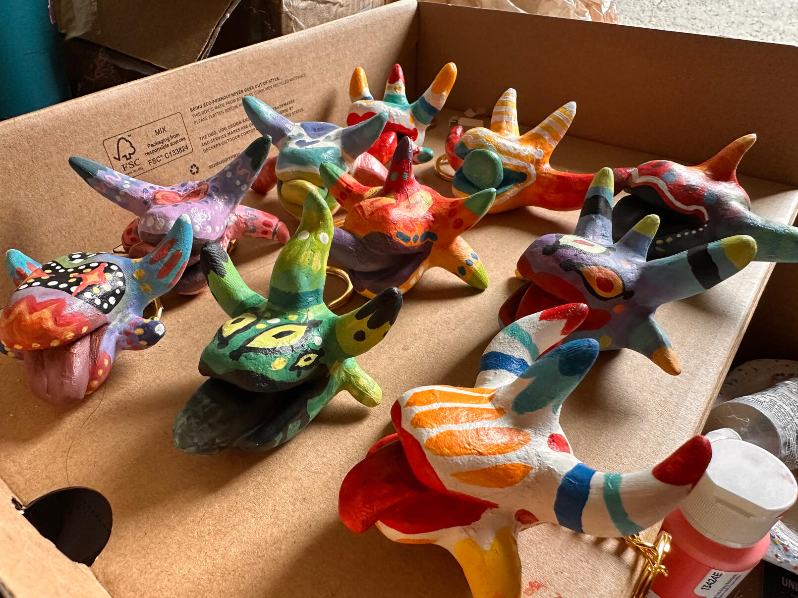 Vejigante Keychains (Fired Clay)