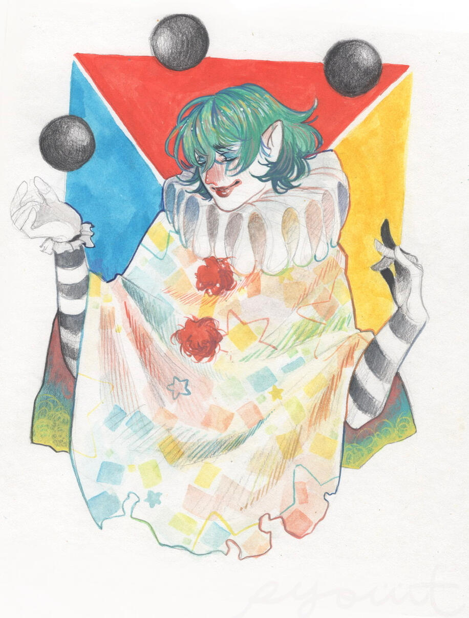 Original character art - gouache + watercolor