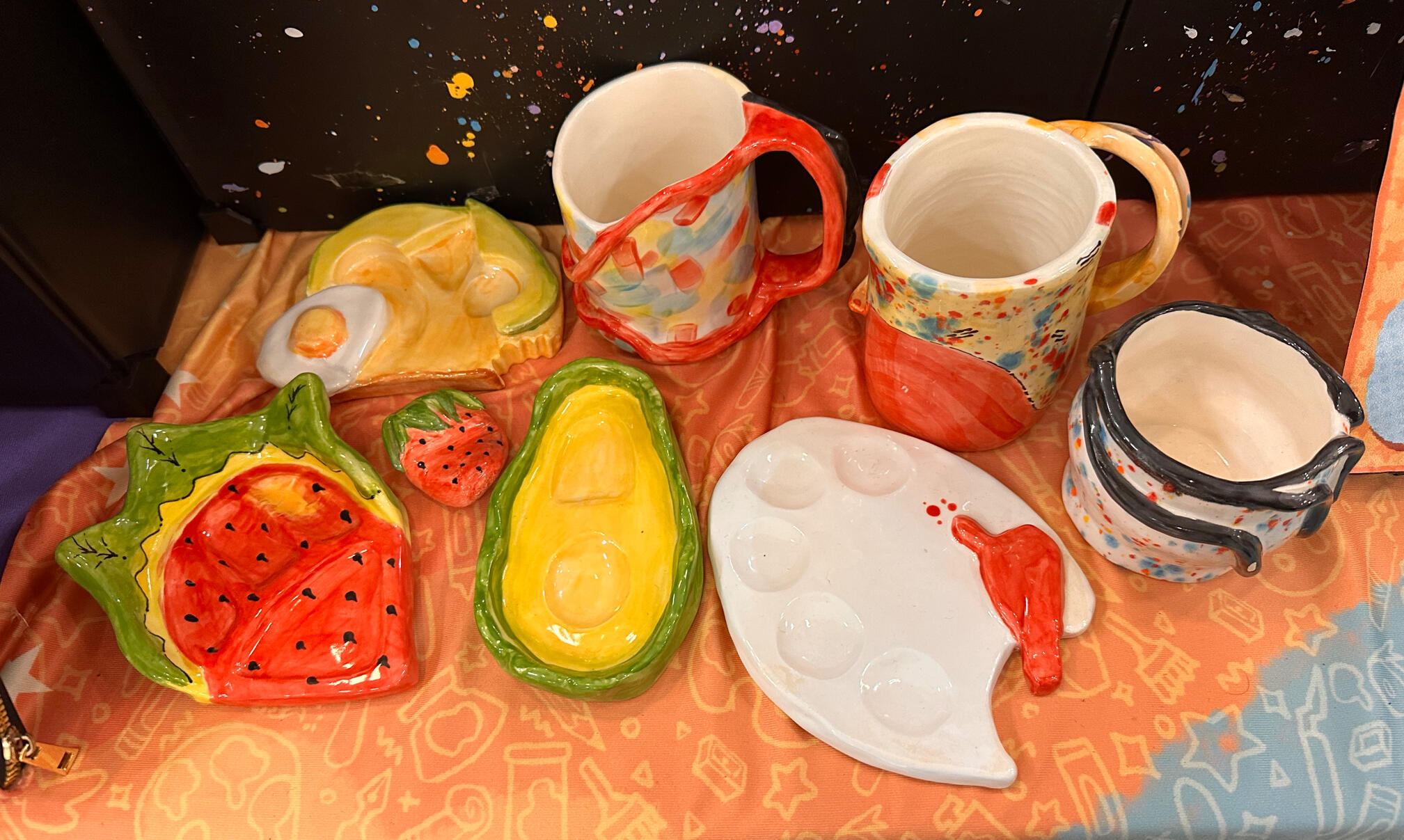 Handmade pottery pieces